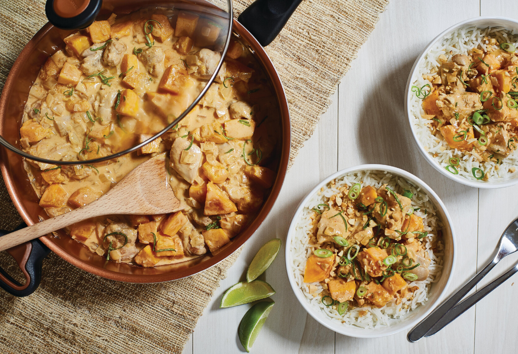 Coconut Curry Pumpkin and Chicken over Basmati Rice