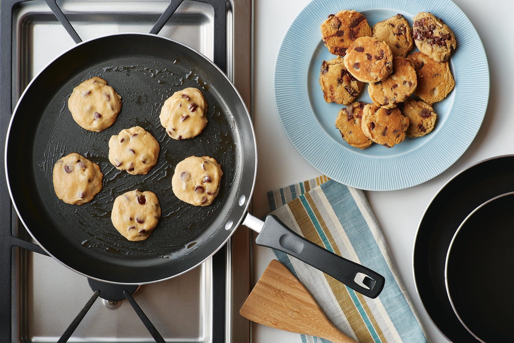 Stovetop Skillet Chocolate Chip Cookies
