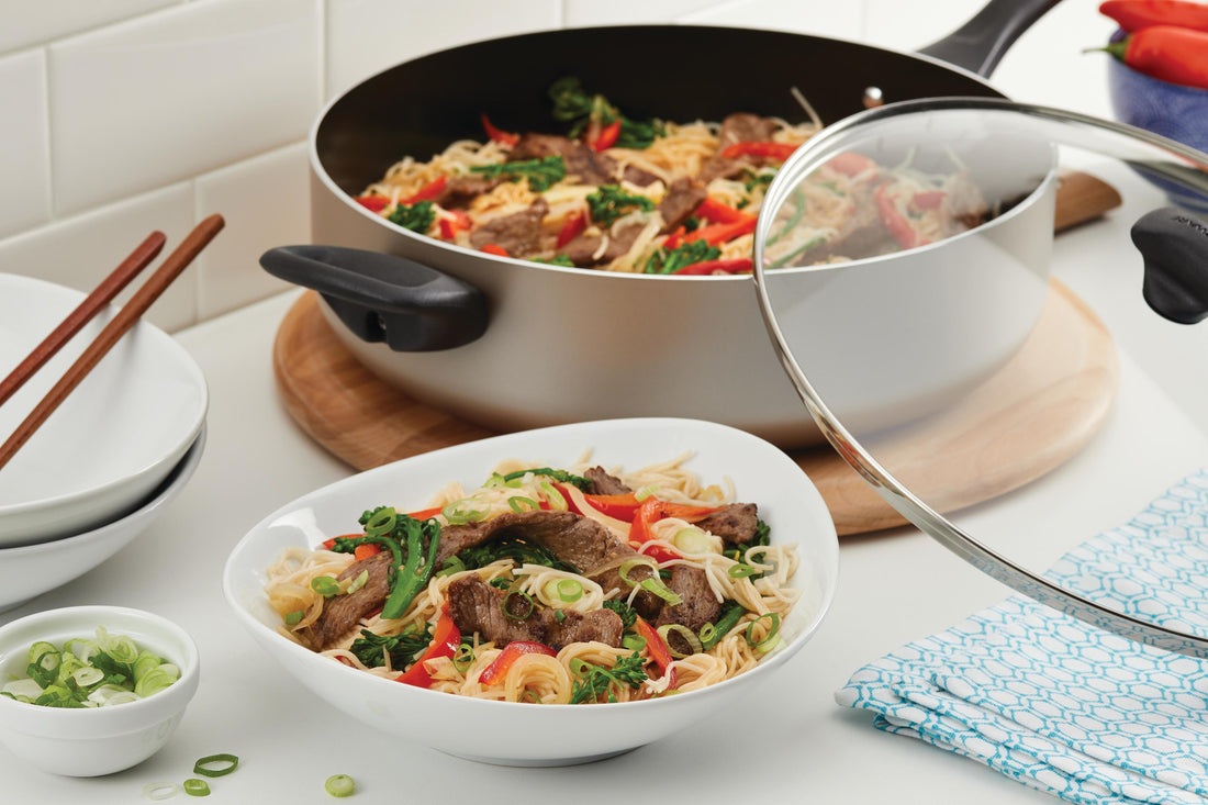 Beef and Broccolini Stir Fry with Rice Noodles