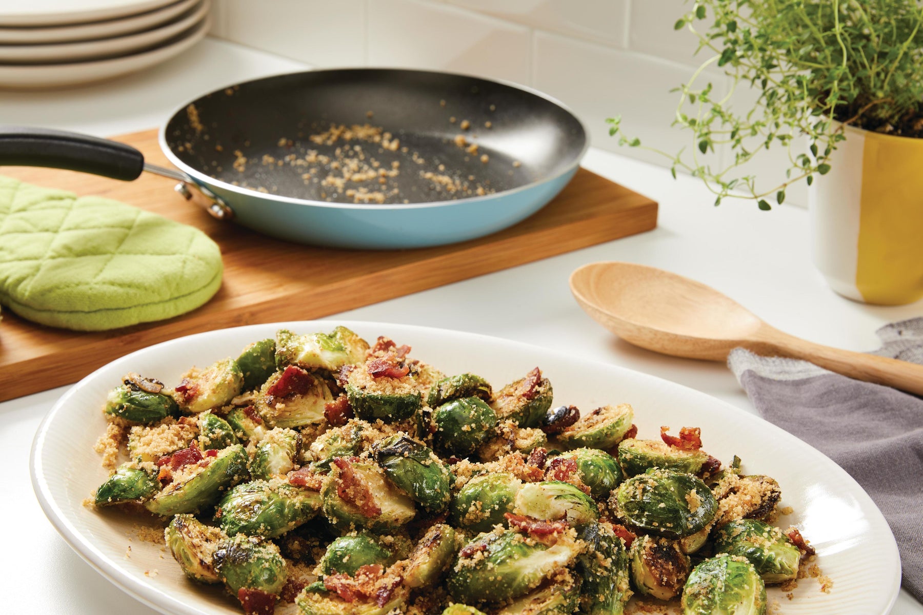 Sautéed Brussels Sprouts with Bacon - Farberware