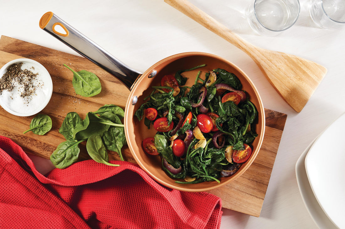 Wilted Spinach with Cherry Tomatoes