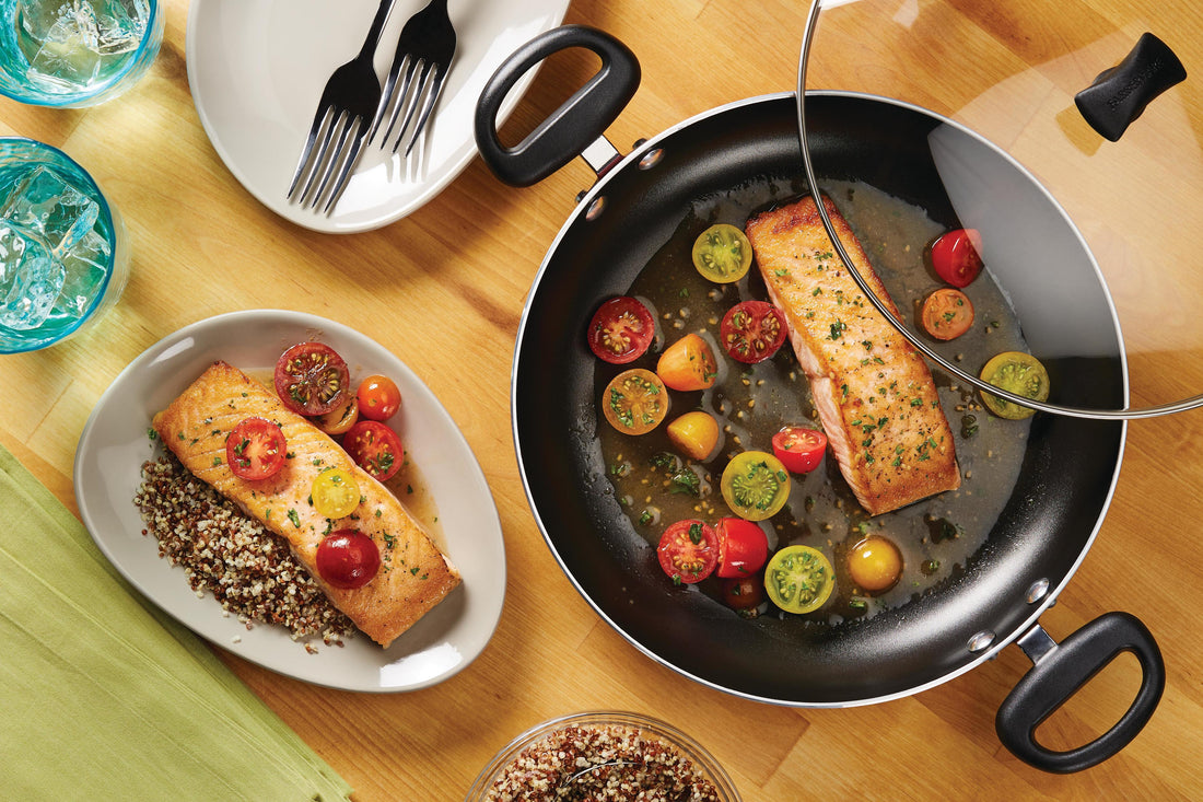 Seared Salmon in Lemon Wine Sauce