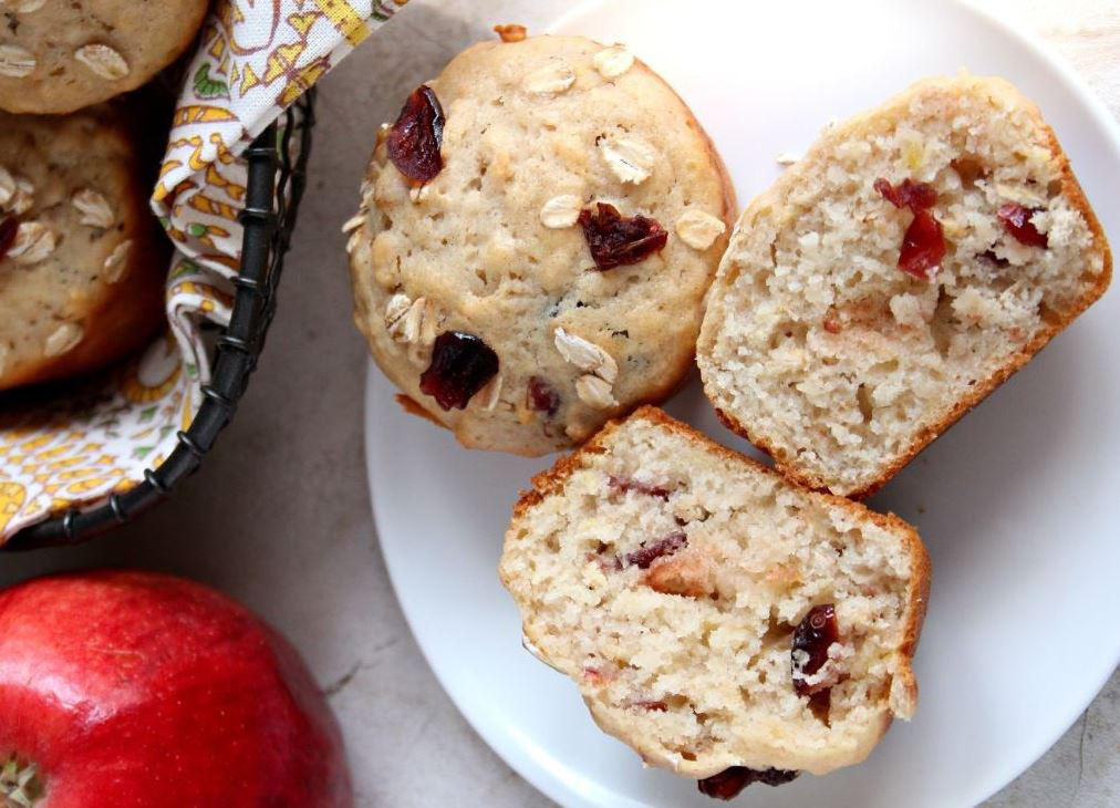 Apple Craisin Oat Muffins