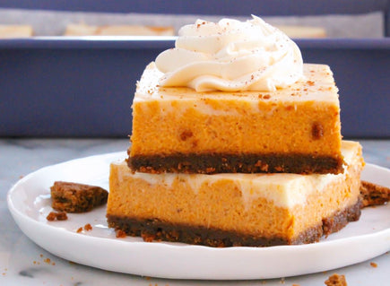Pumpkin Swirl Cheesecake Bars