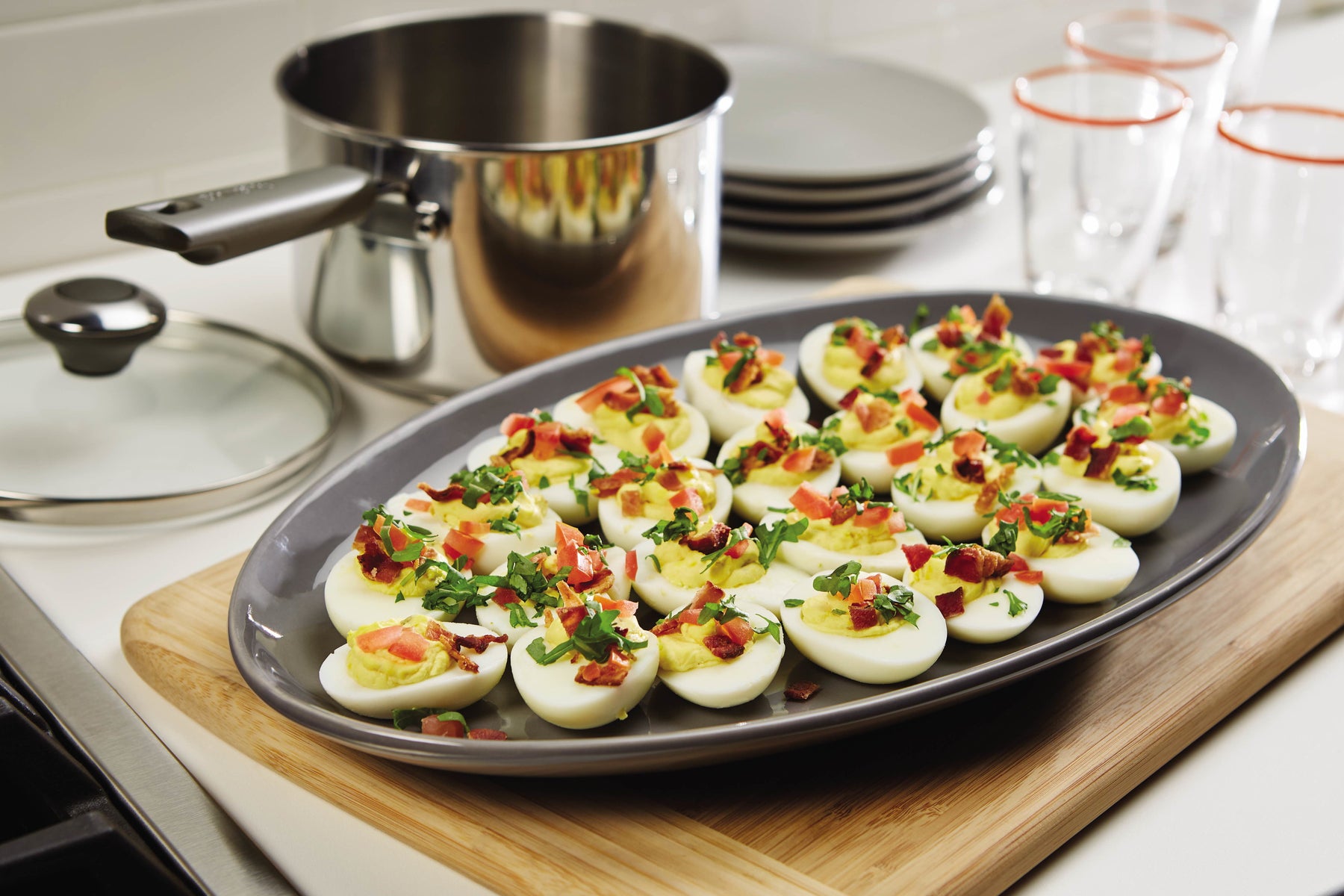 BLT Deviled Eggs