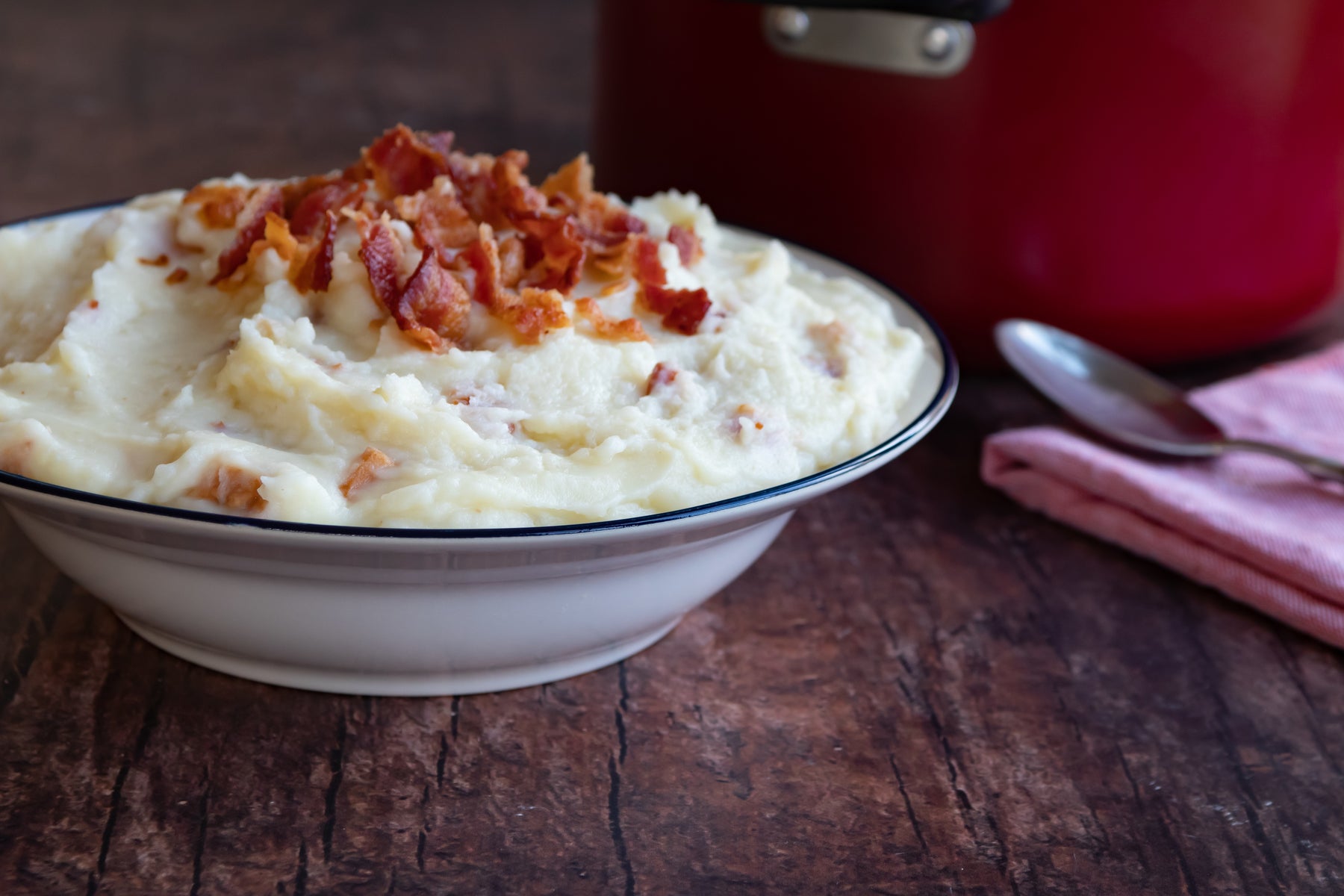 Bacon Sour Cream Smashed Potatoes