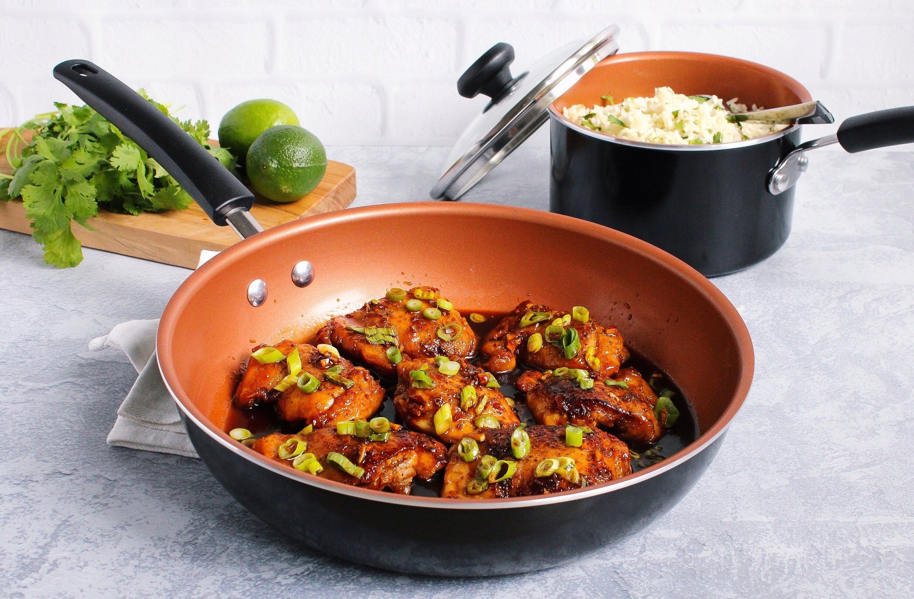 Honey Lime Chicken Thighs with Cilantro Lime Rice