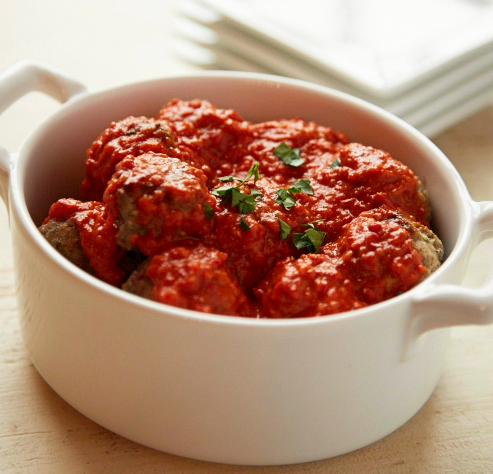 Spanish Meatballs with Roasted Vegetable Sauce