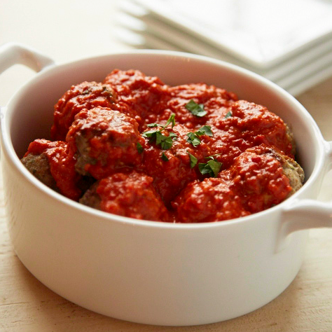 Spanish Meatballs with Roasted Vegetable Sauce