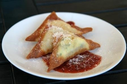 Fried Ravioli with Fire Roasted Tomato Sauce