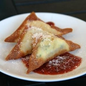 Fried Ravioli with Fire Roasted Tomato Sauce