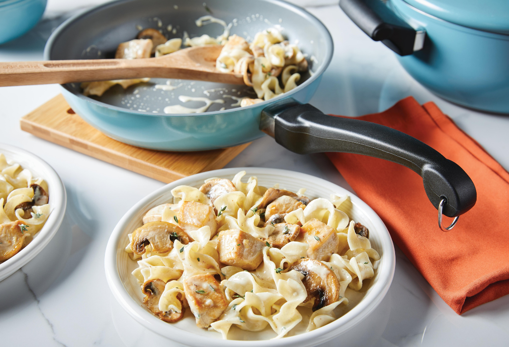 Chicken and Mushroom Skillet with Egg Noodles - Farberware