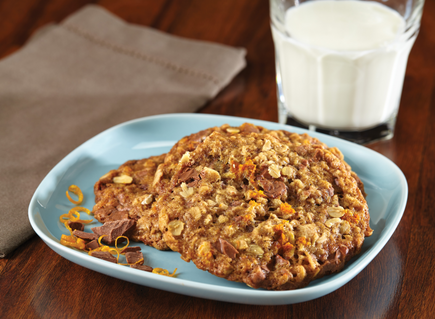 Oatmeal Orange Milk Chocolate Chunk Cookies