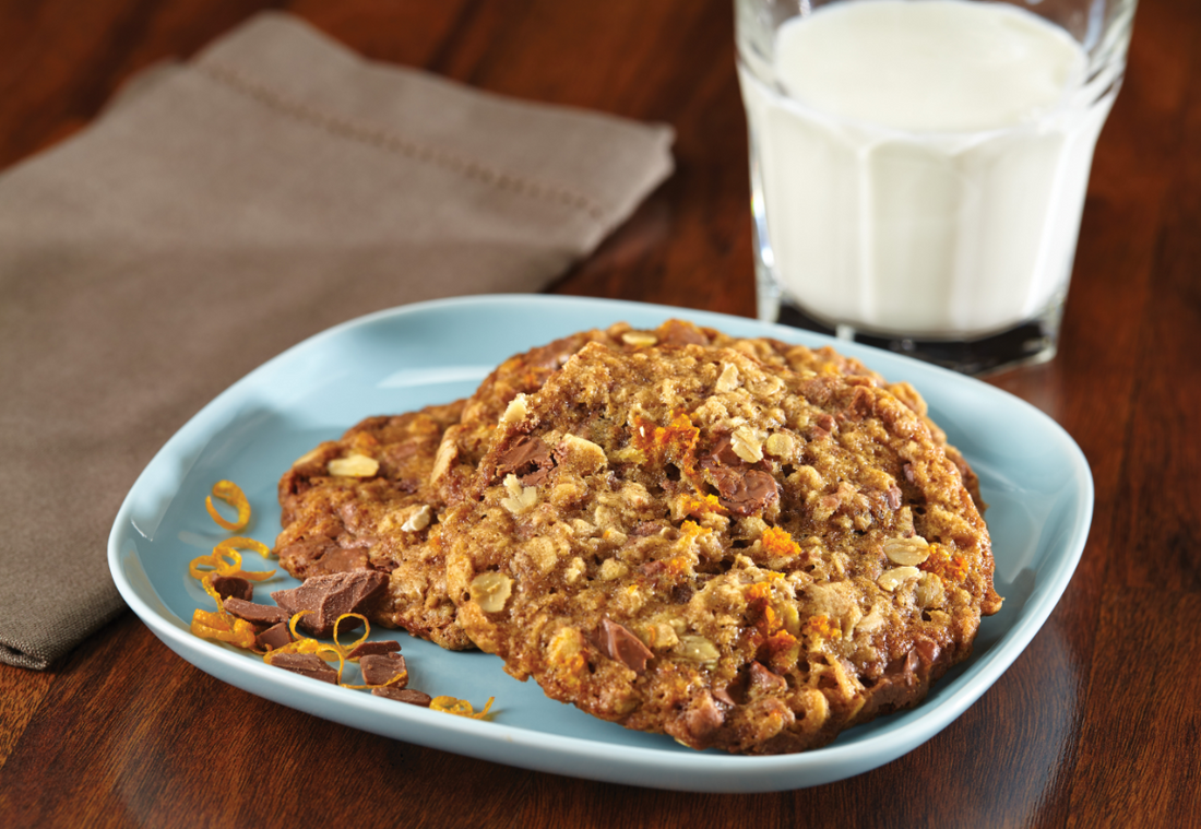 Oatmeal Orange Milk Chocolate Chunk Cookies