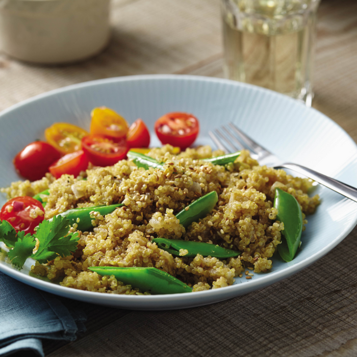 Quinoa with Snow Peas, Sesame and Ginger