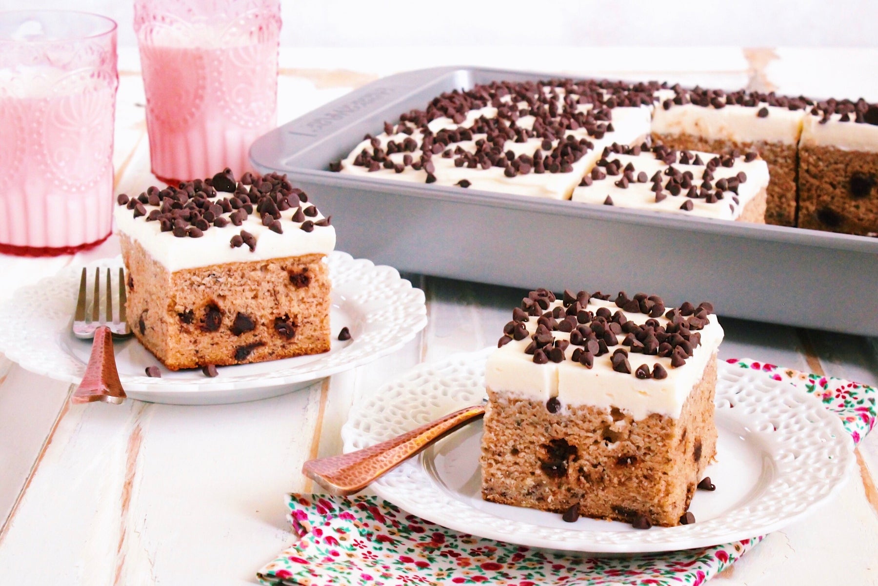 Chocolate Chip Banana Snack Cake