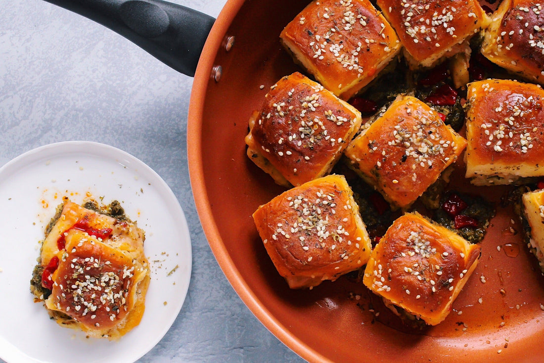 Turkey Pesto Skillet Sliders