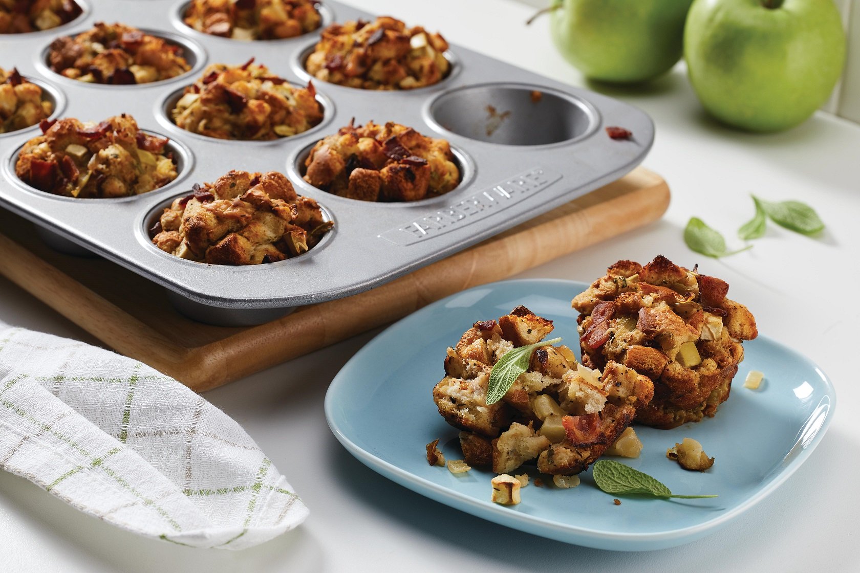 Bacon and Apple Stuffing Muffins