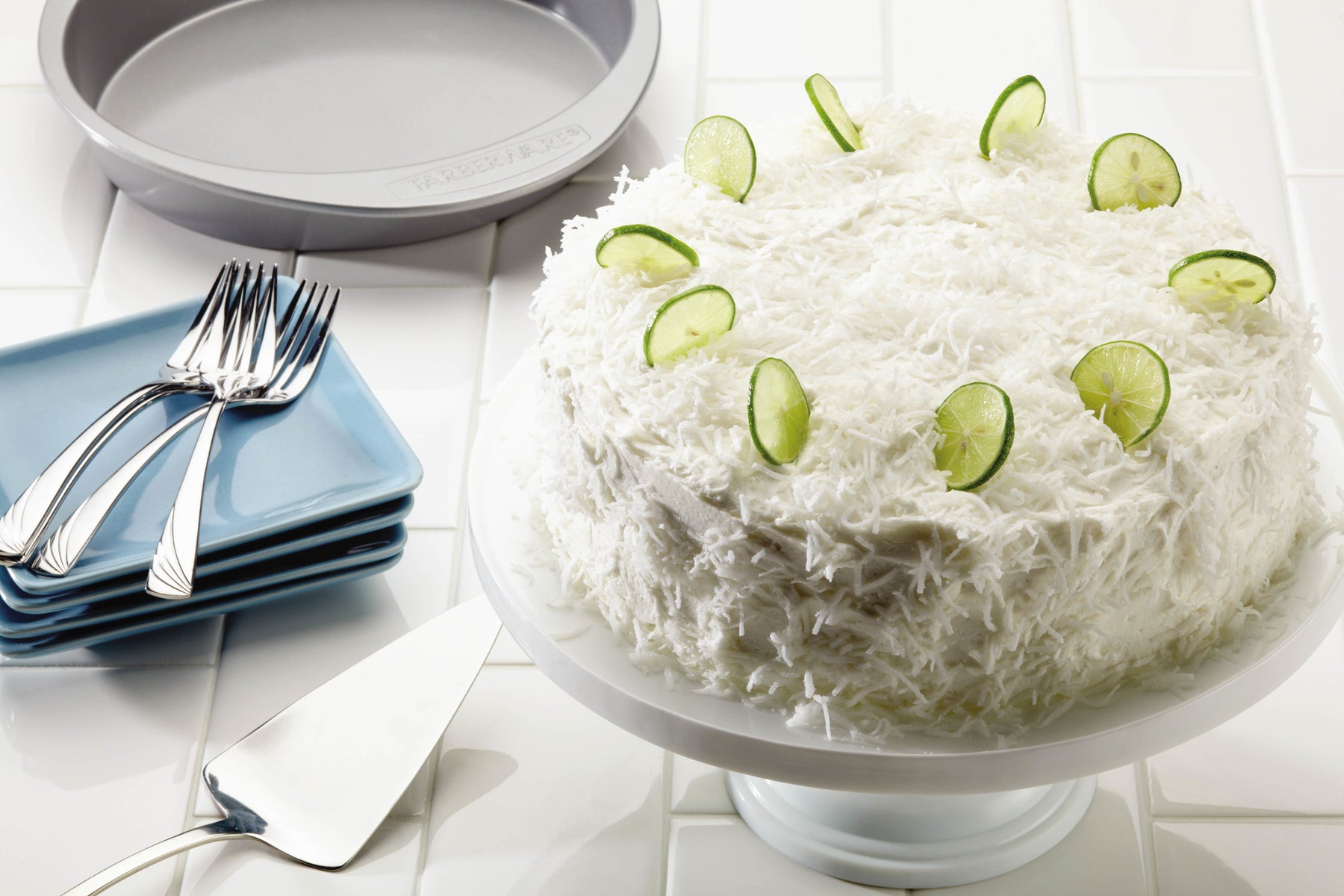 Coconut Key Lime Rum Cake