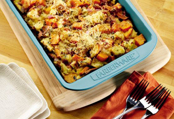 Butternut Squash & Bacon Casserole