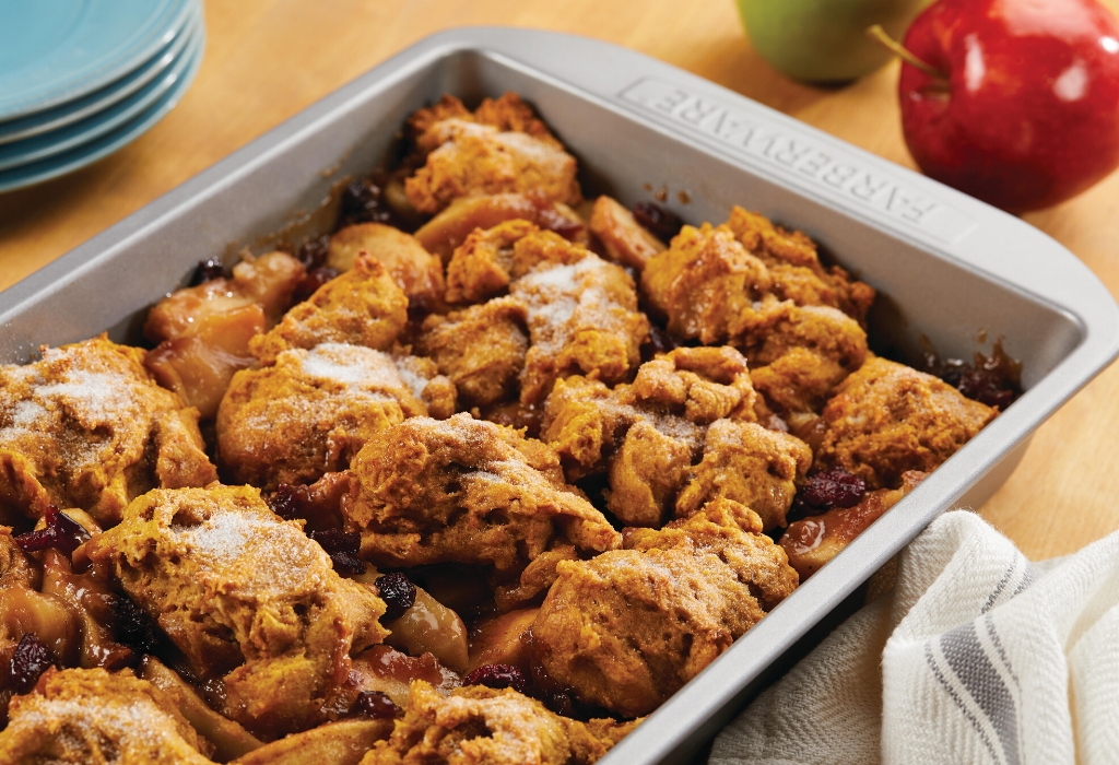 Apple Cranberry Cobbler with Pumpkin Biscuits