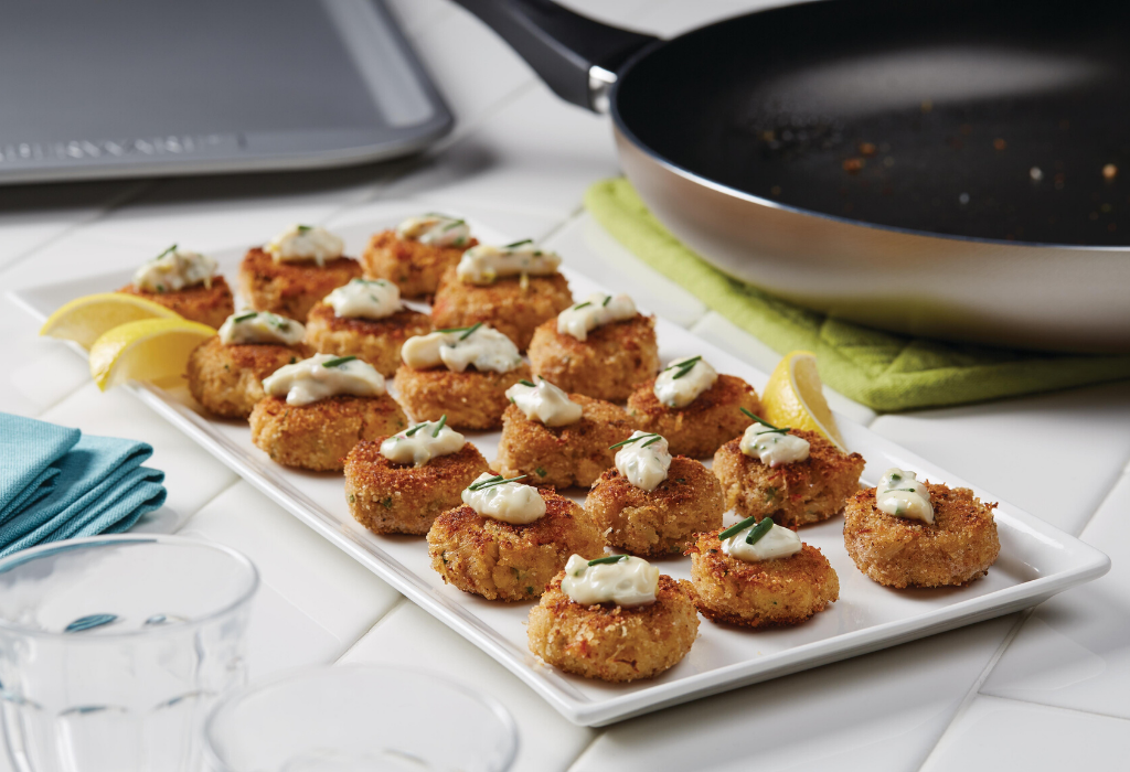 Baby Crab Cakes with Spicy Remoulade