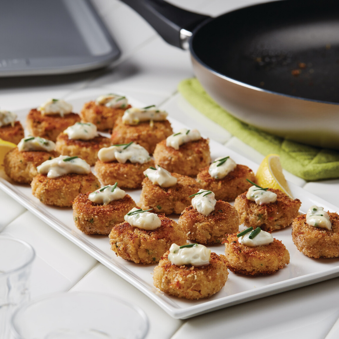 Baby Crab Cakes with Spicy Remoulade