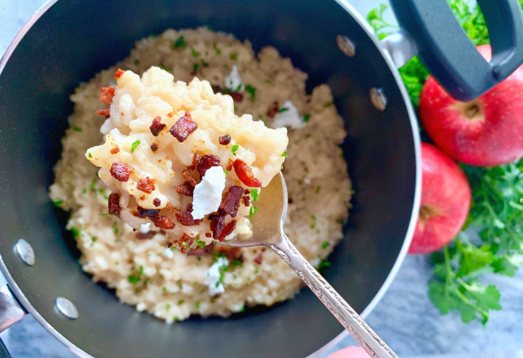 Bacon Apple Risotto with Goat Cheese - Farberware Cookware