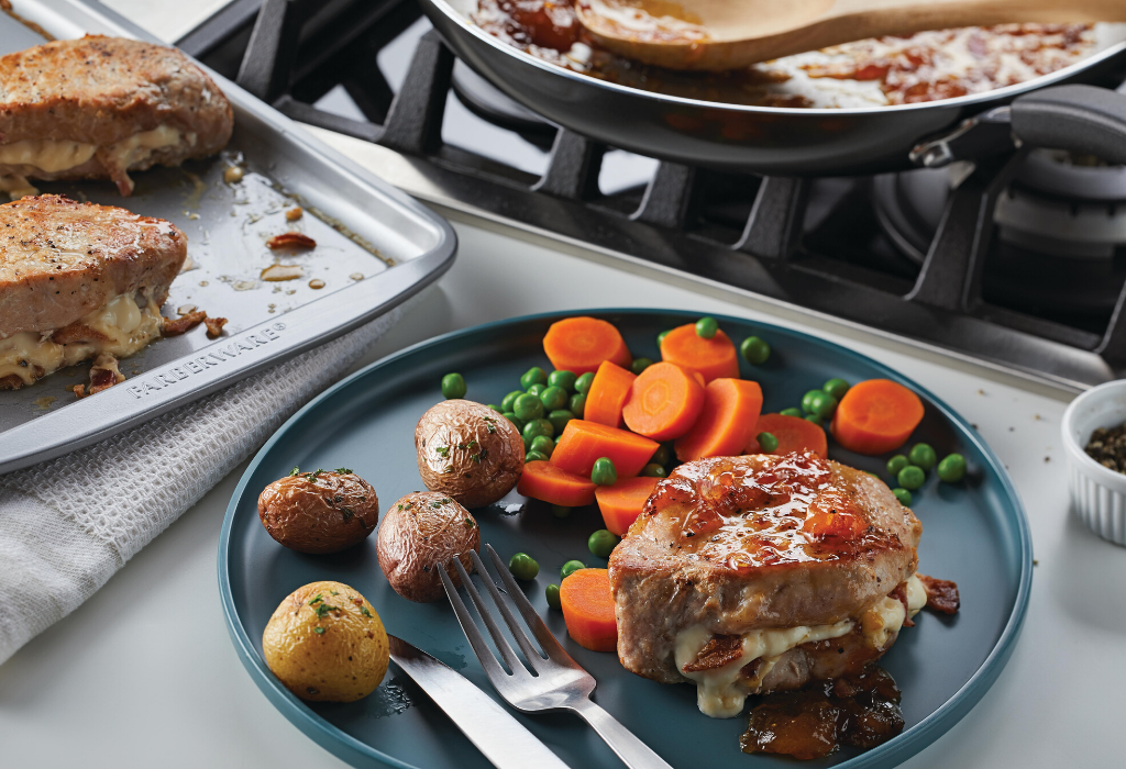 Bacon and Provolone Stuffed Pork Chops