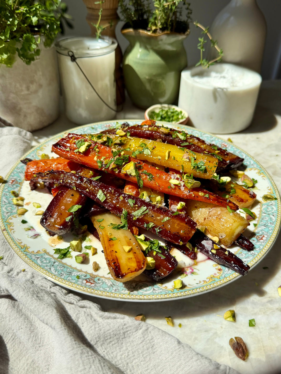 Honey Roasted Carrots with Whipped Feta