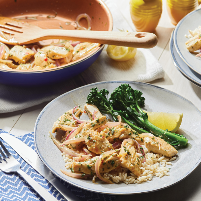 Chicken Scampi Over Rice