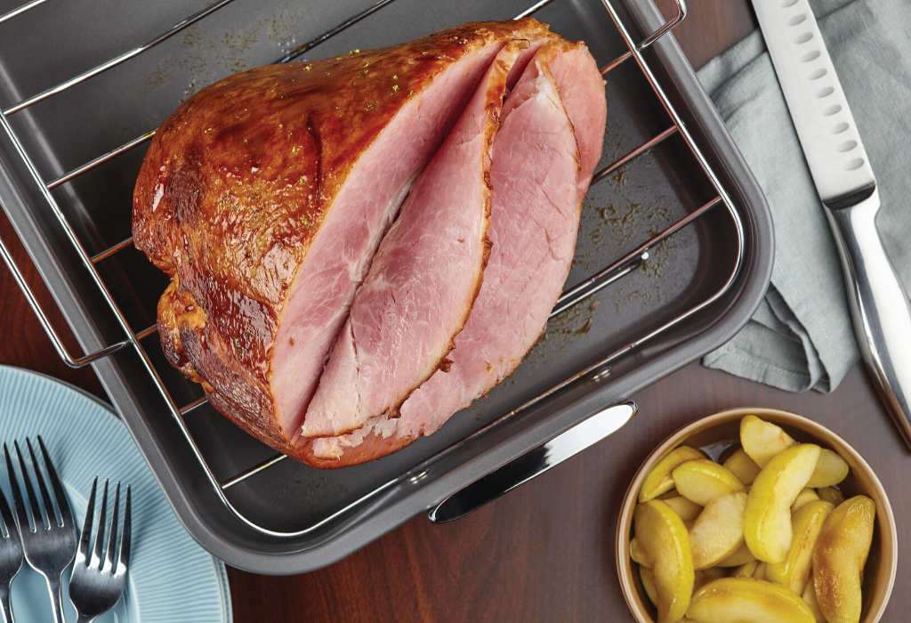 Chipotle Glazed Ham with Maple Sautéed Apples