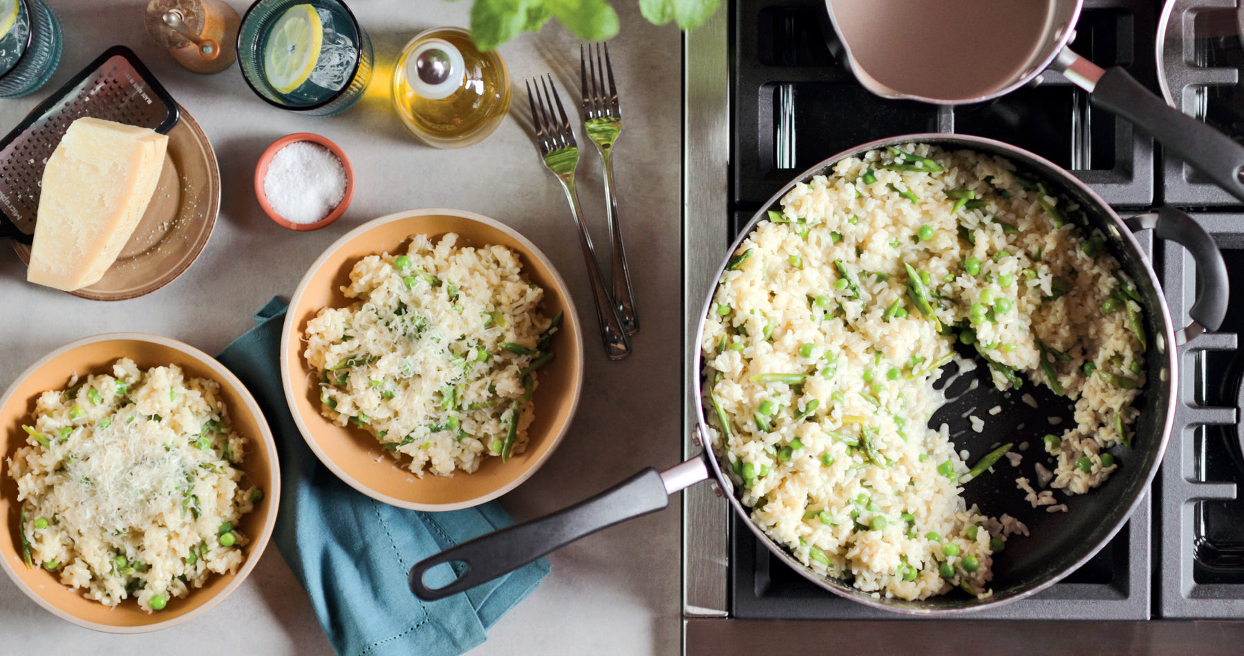 Asparagus and Pea Risotto