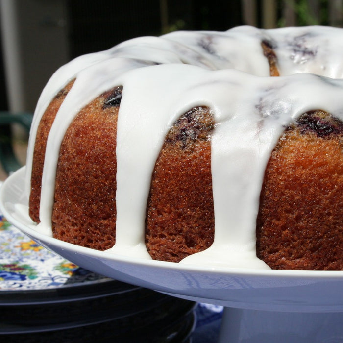 Glazed Lemon Blueberry Bundt Cake