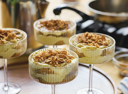 Toasted Almond Tiramisu Parfaits