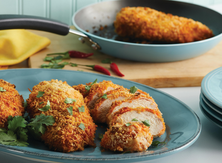 Kicked-Up Spicy Breaded Chicken with Panko