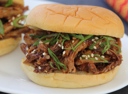Manhattan Sesame-Hoisin Pulled Pork Sliders