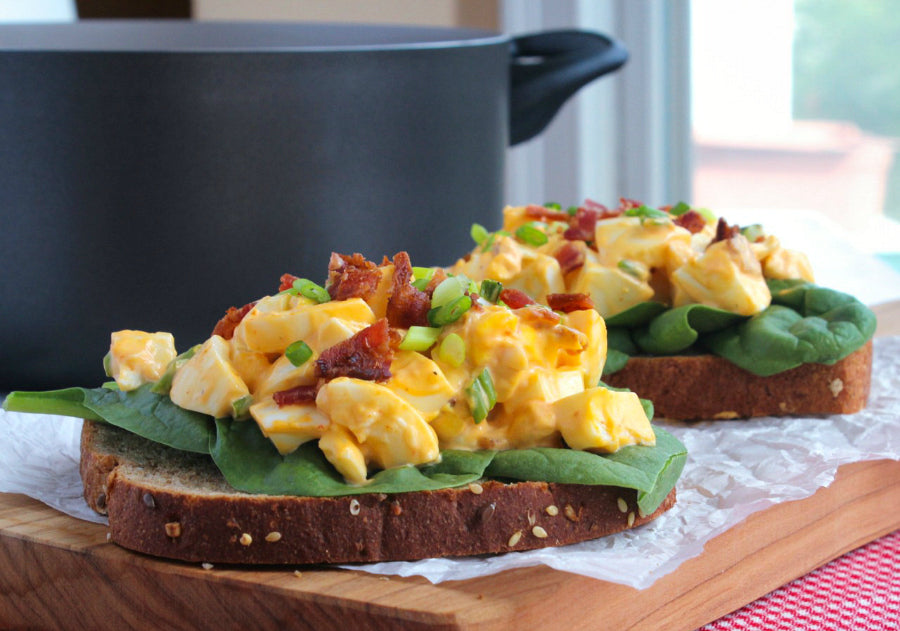 Open-Faced Sriracha Egg Salad Sandwiches - Farberware