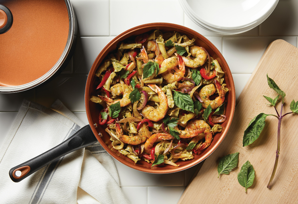 Pasta Salsa Verde with Shrimp