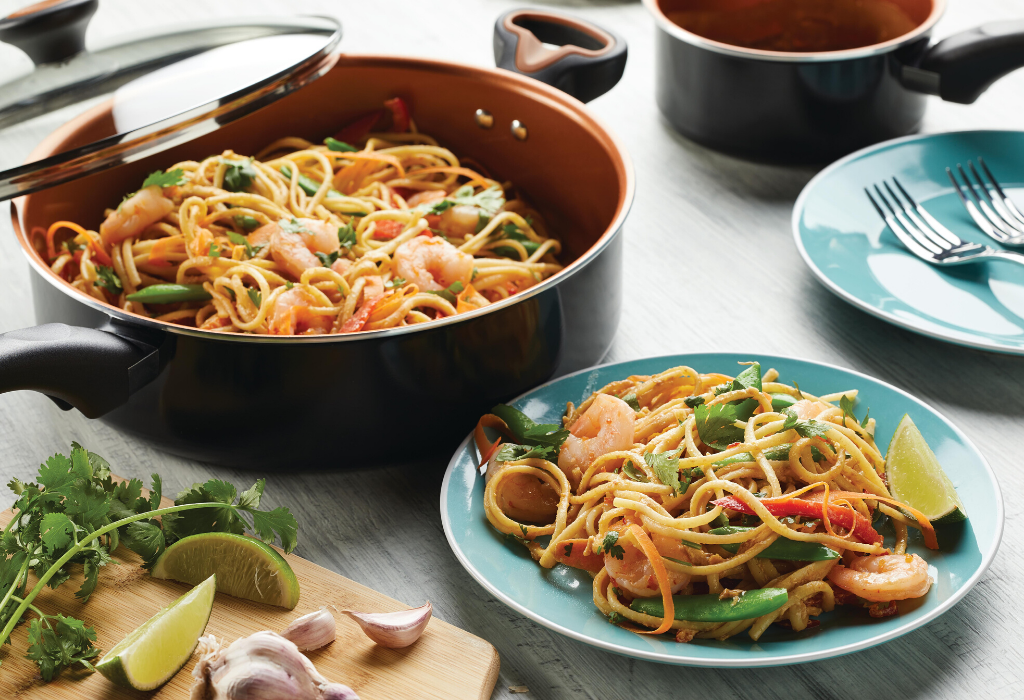 Peanut Noodles with Shrimp