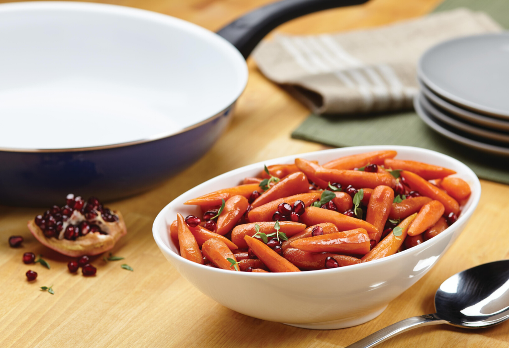 Pomegranate Honey Glazed Carrots