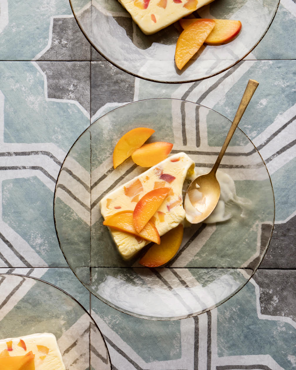Peaches and Cream Semifreddo