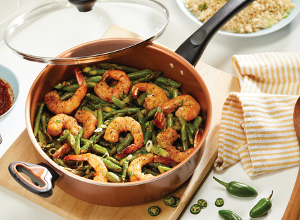 Salt and Pepper Stir-Fried Shrimp with Asparagus