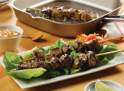Steak Kabobs with Peanut Sauce