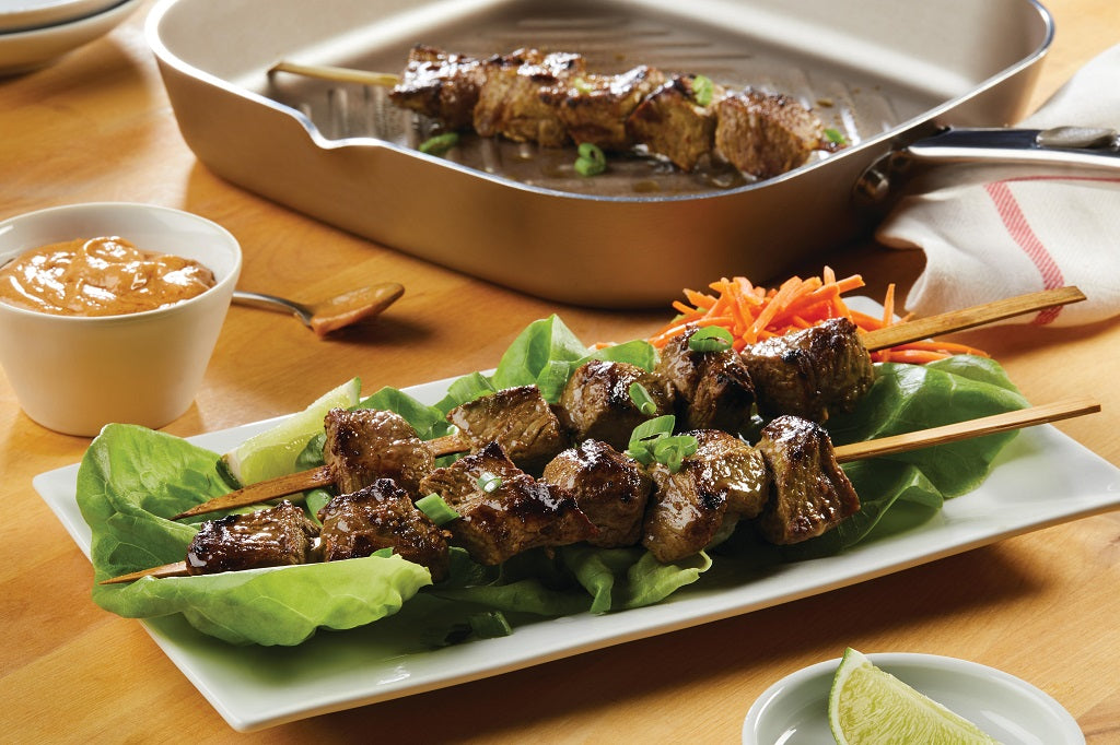 Steak Kabobs with Peanut Sauce