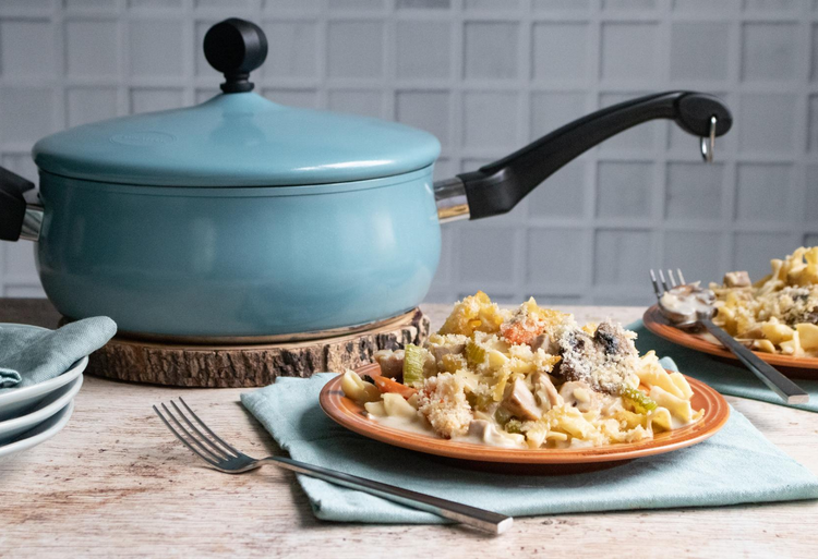 Cyder Cookware Turkey Tetrazzini with Hard Cider Cream Sauce - Farberware Cookware