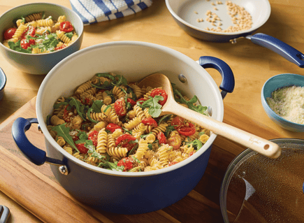 Pasta Salad with Roasted Tomatoes & Toasted Pine Nuts