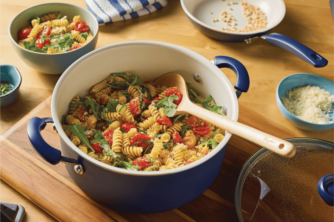 Pasta Salad with Roasted Tomatoes & Toasted Pine Nuts