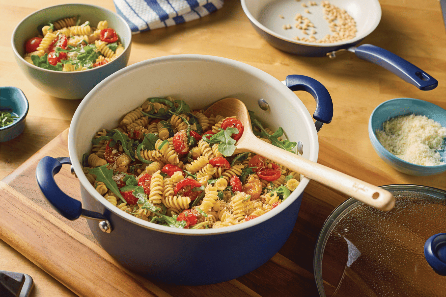 Pasta Salad with Roasted Tomatoes & Toasted Pine Nuts