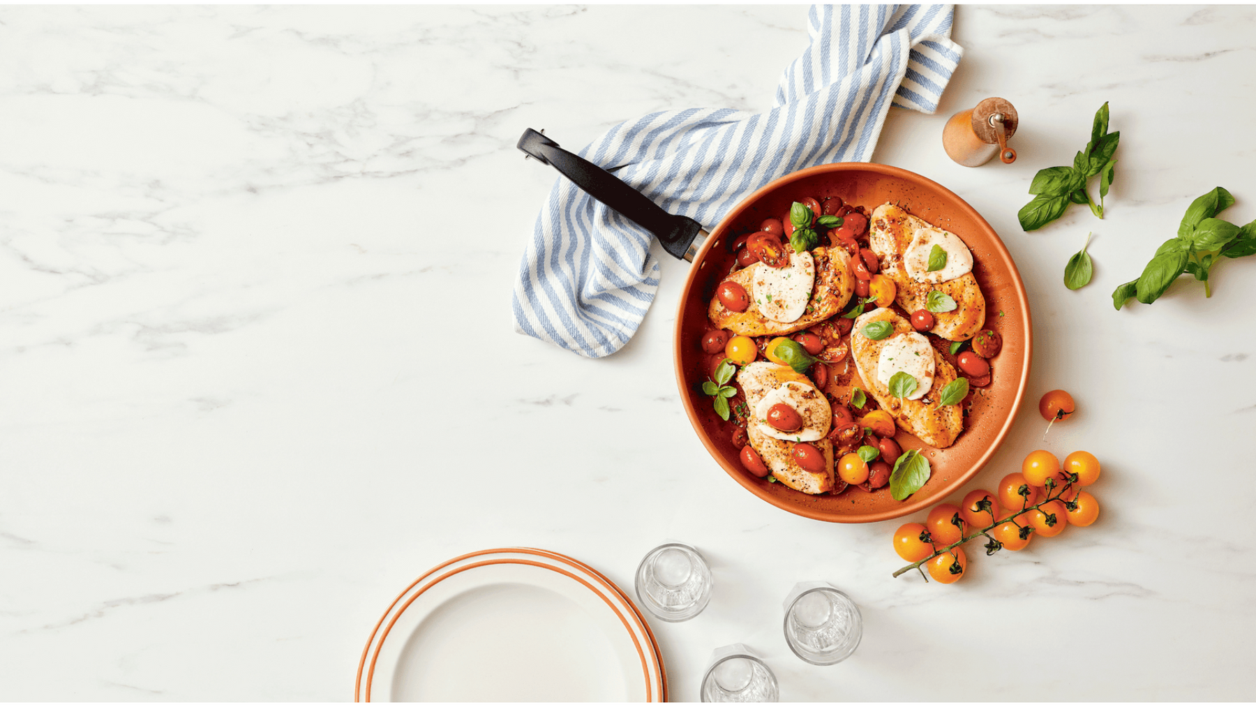 20-Minute Caprese Chicken with Basil